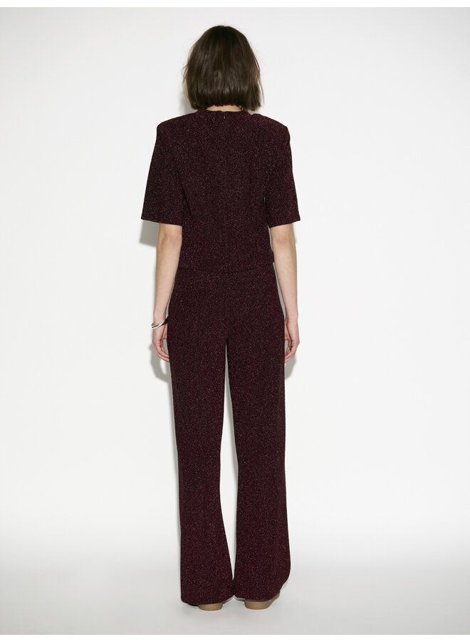 Lurex top FANTINA Dark Cherry