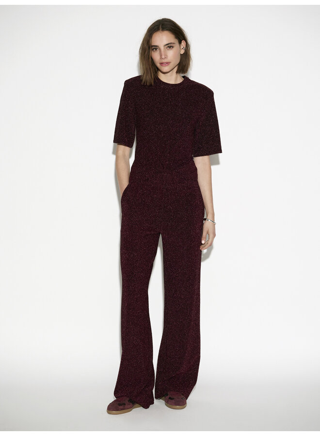 Lurex top FANTINA Dark Cherry