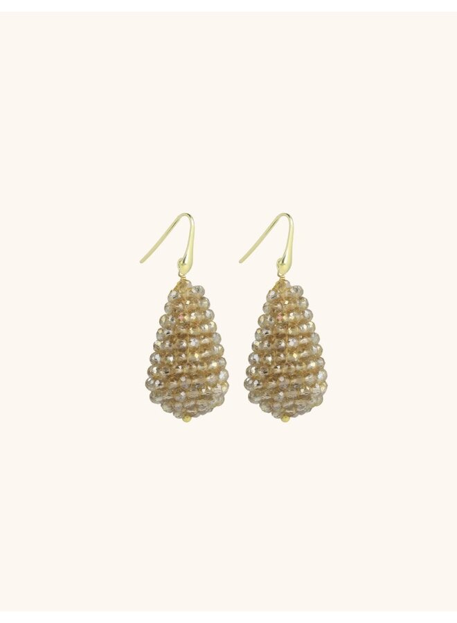 Champagne oorbellen Amy glassberry cone S