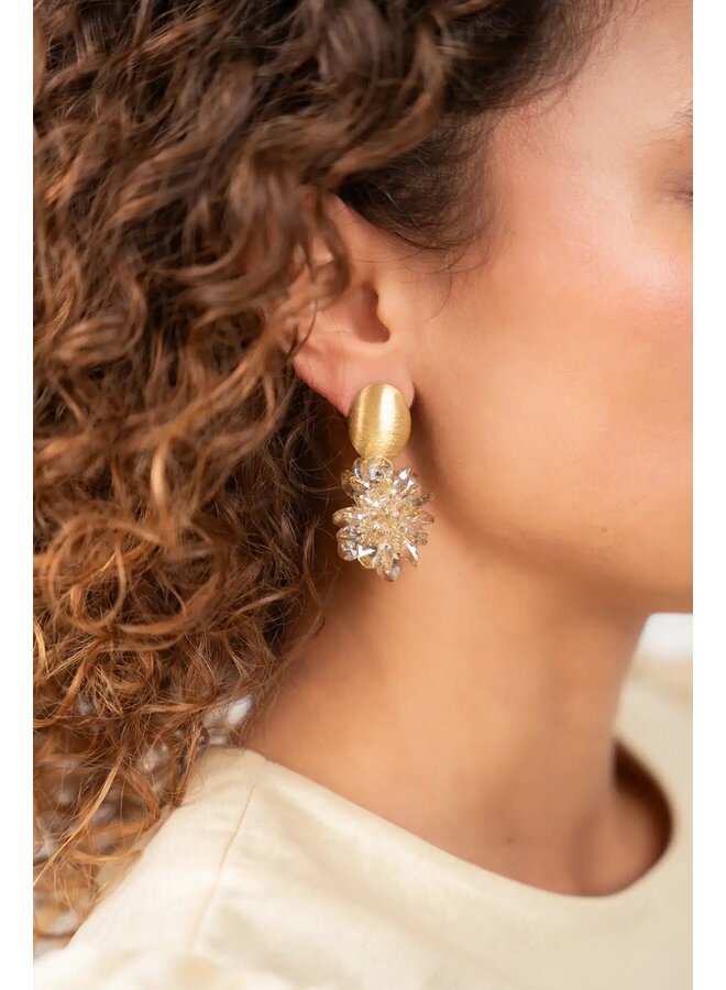 Golden Shadow Oorbellen Crystal Grape Sam