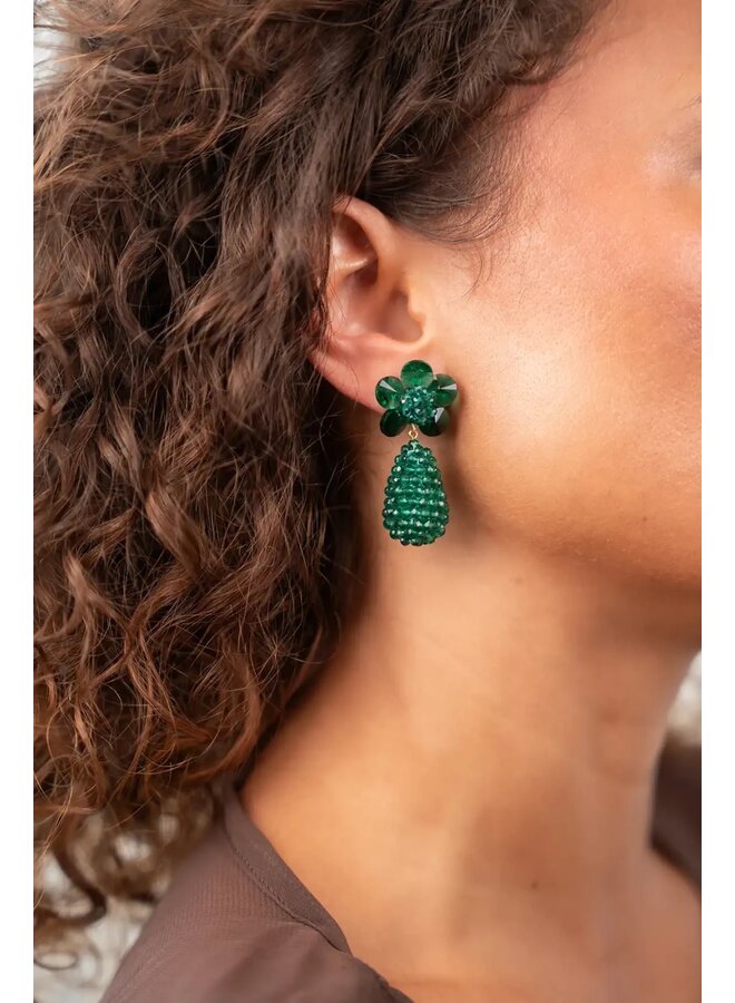 Groene Oorbellen Amy Cone XS