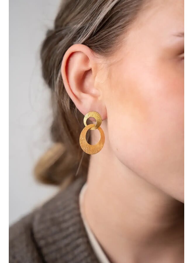 Classic Oorbellen Double Charm Satin Small B