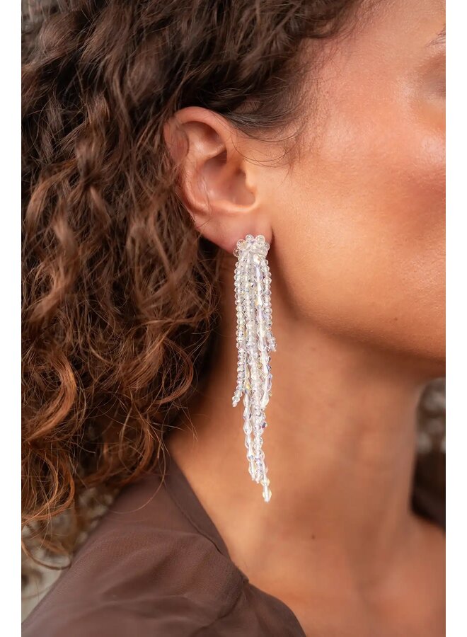 Witte Oorbellen Doortje Waterfall