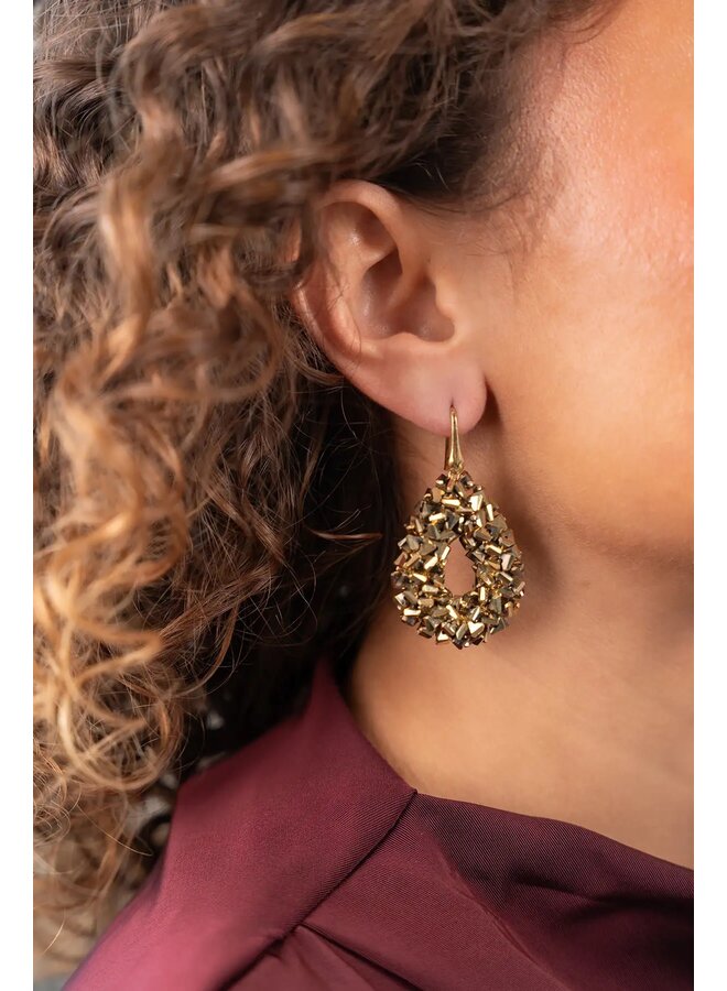 Gouden Oorbellen Drop S Raw Marieke