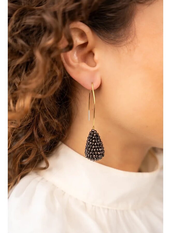 Bruine Oorbellen Amy Cone S halve maan