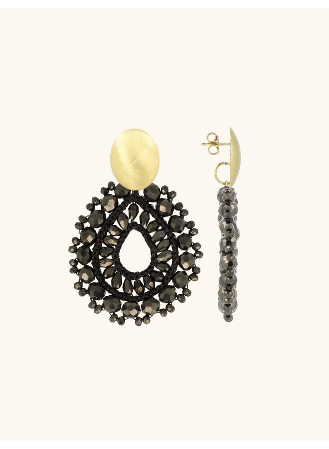 Bruine oorbellen Vos druppel S