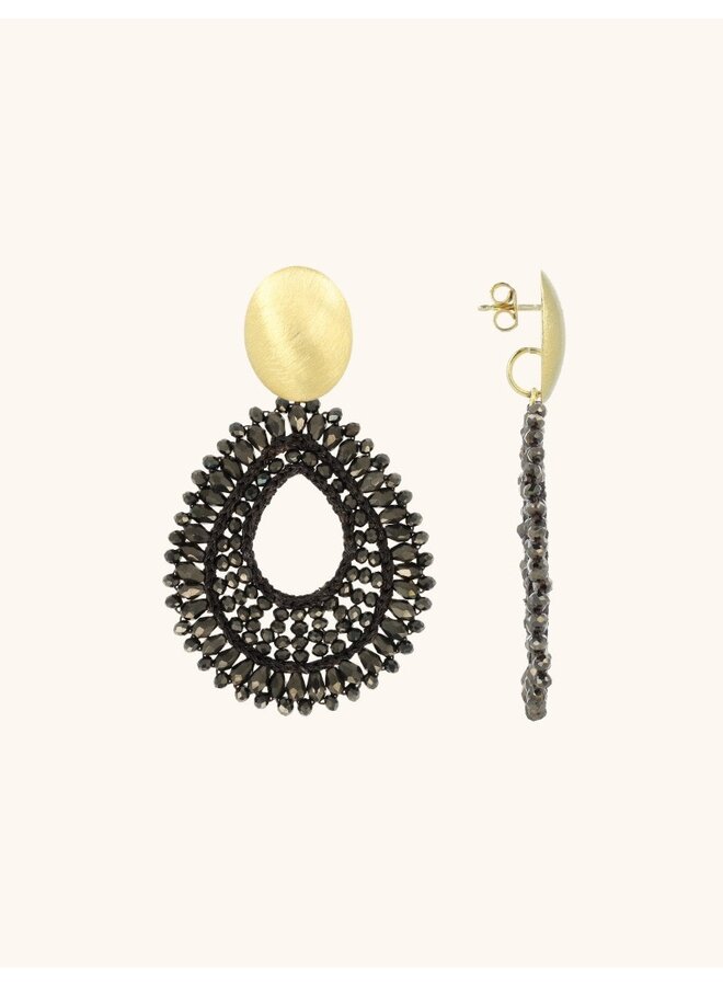 Zwarte oorbellen Lina de Luxe