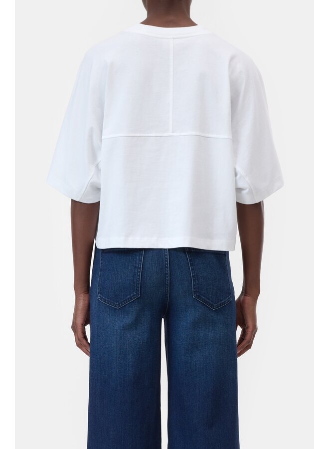 Deep yoke t-shirt white