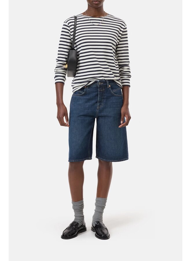 Basic longsleeve dark blue stripe