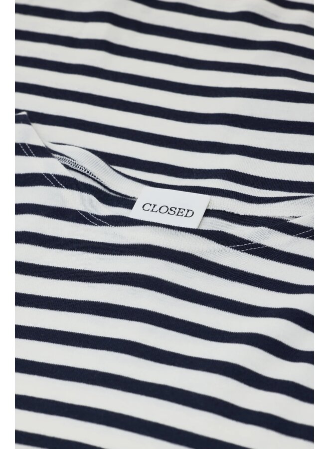 Basic longsleeve dark blue stripe