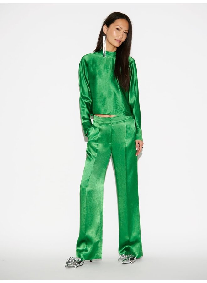 Satin pants JULES ultra green