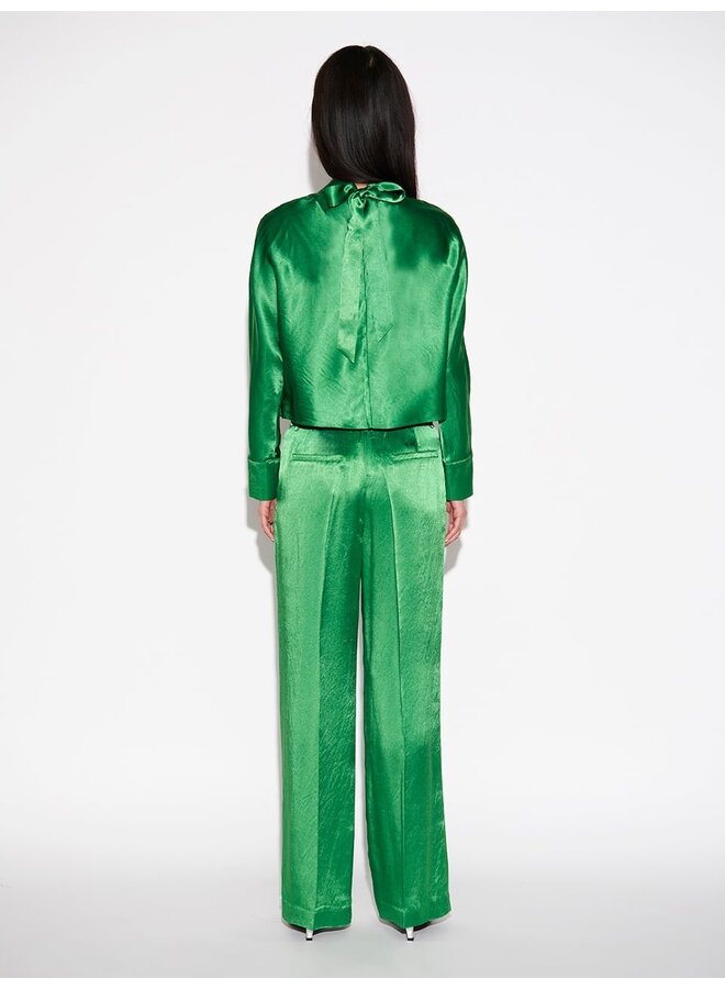 Satin pants JULES ultra green