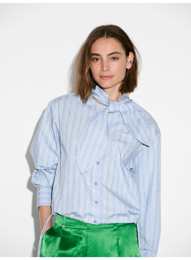 Stripe shirt ANUBI blue mist