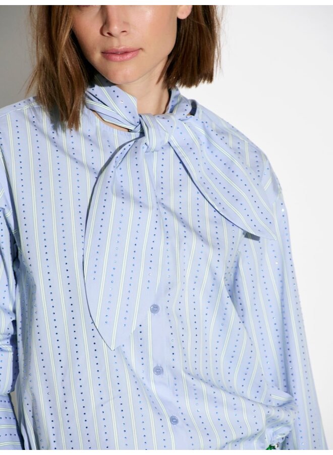 Stripe shirt ANUBI blue mist