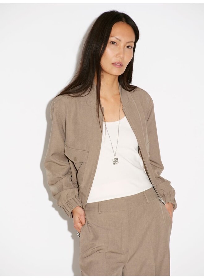 Mélange jacket SAMIE taupe