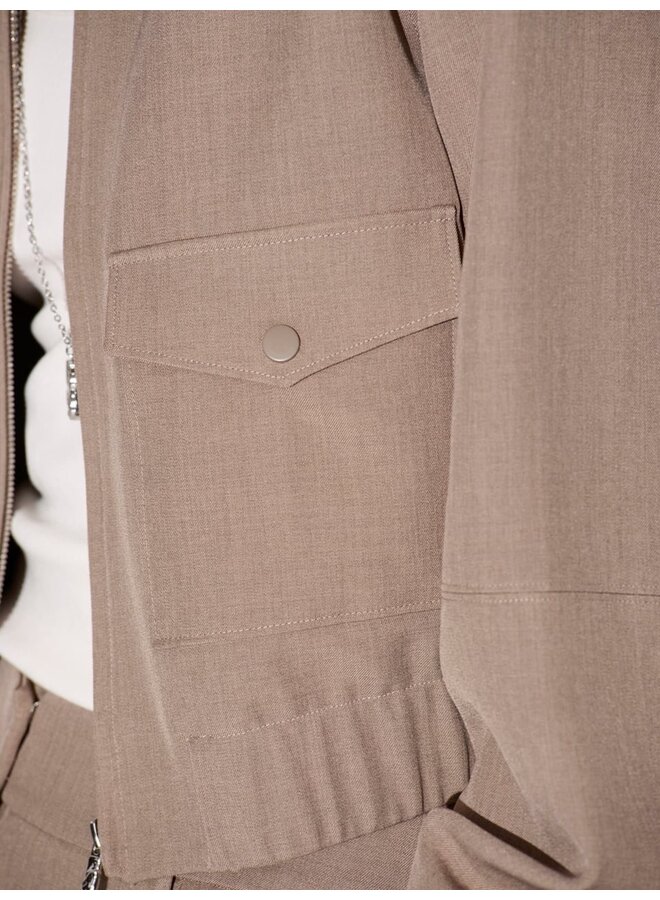 Mélange jacket SAMIE taupe