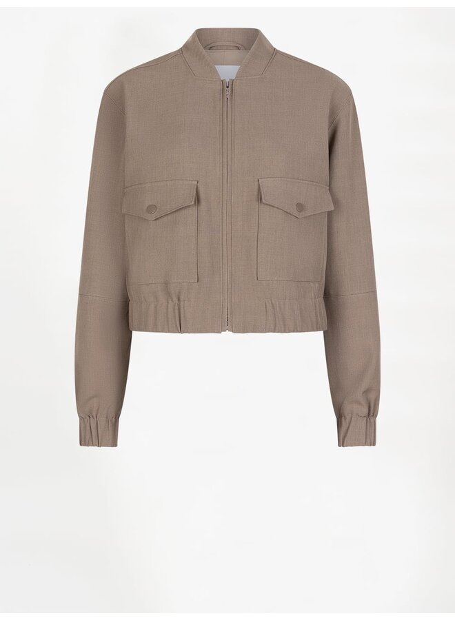 Mélange jacket SAMIE taupe