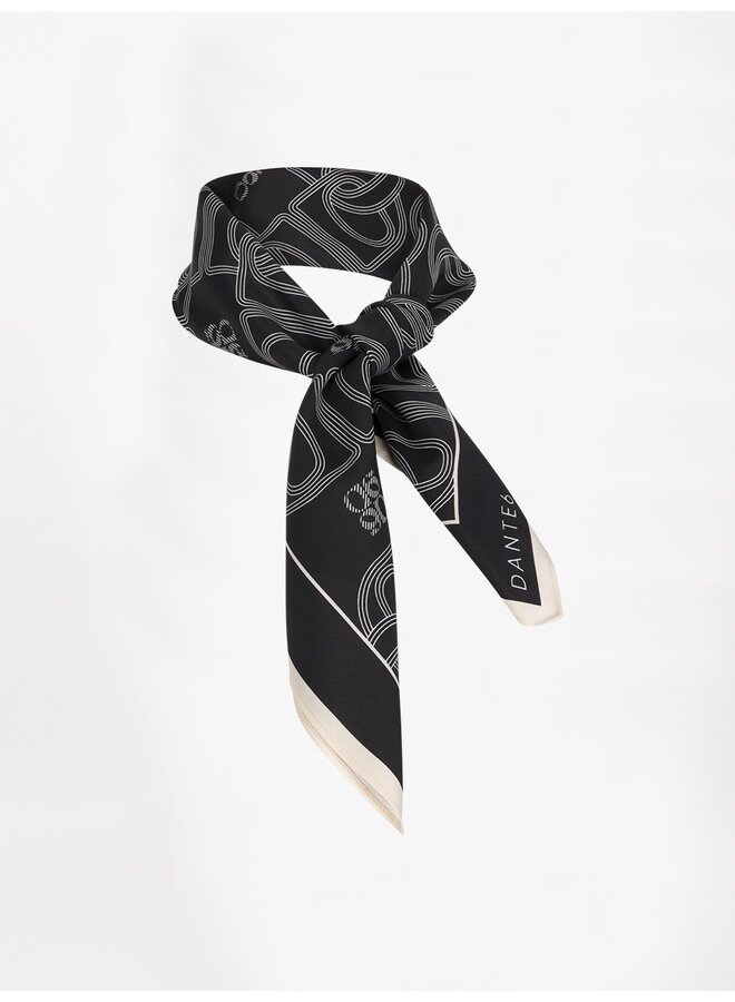 Monogram scarf raven