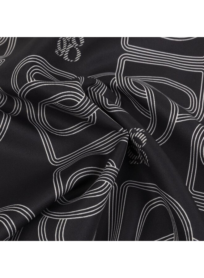 Monogram scarf raven