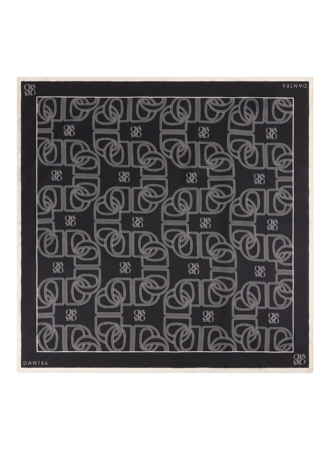 Monogram scarf raven