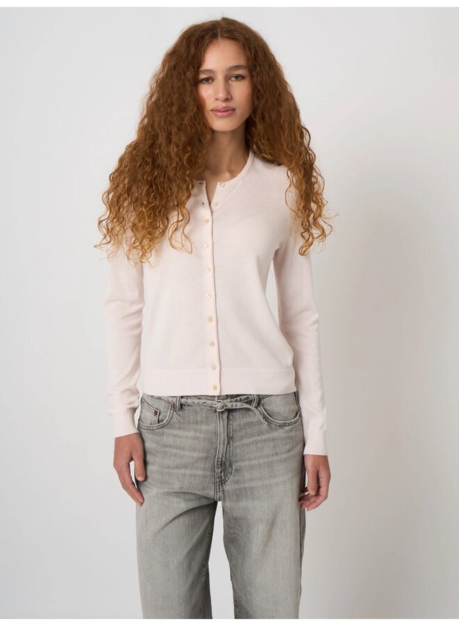 Basic cotton cardigan gloss