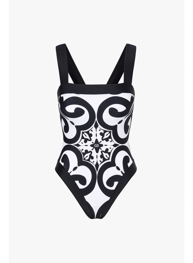 COSTELLA bathing suit black/white