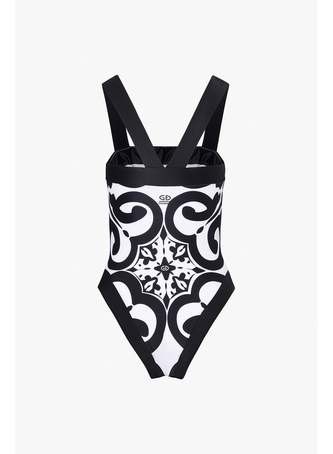 COSTELLA bathing suit black/white