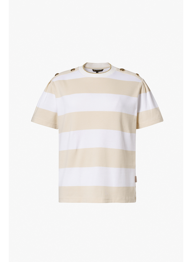 LIDO short sleeve top champagne/white