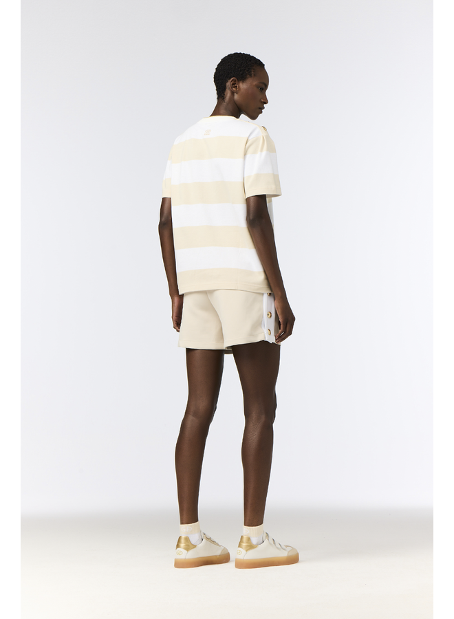 LIDO short sleeve top champagne/white