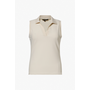 CAROLINE sleeveless polo top champagne