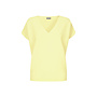 Cotton top V-hals Soft Lemon