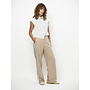 HUSH logo stripe pants sand beige