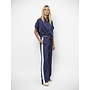 DARE striped satin pants moonlit blue
