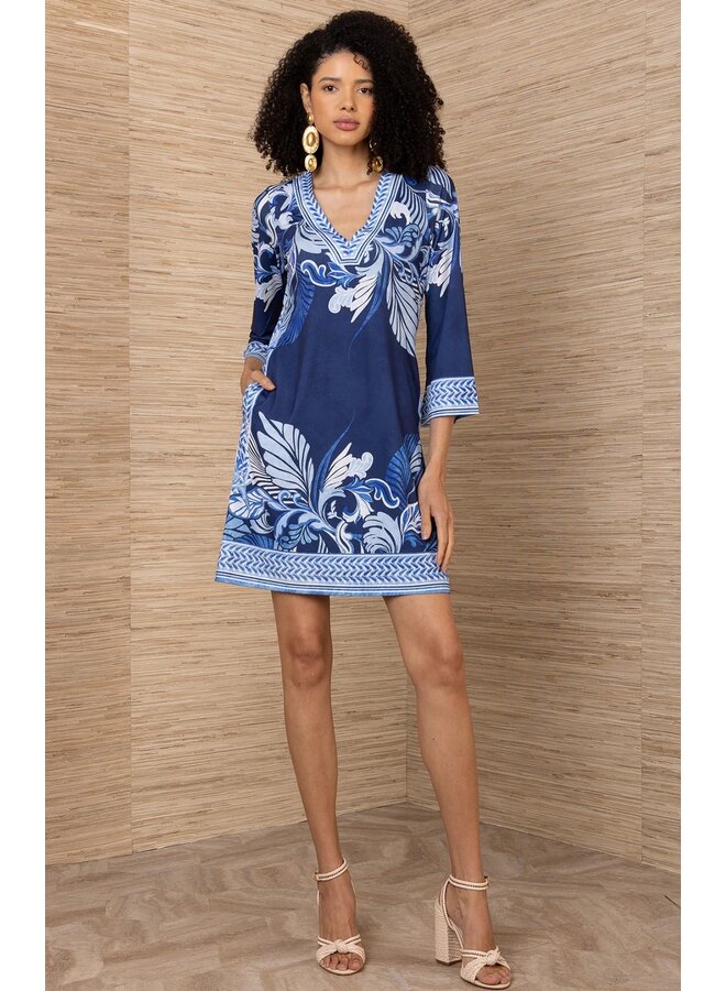 WRENLEE Jersey Dress navy