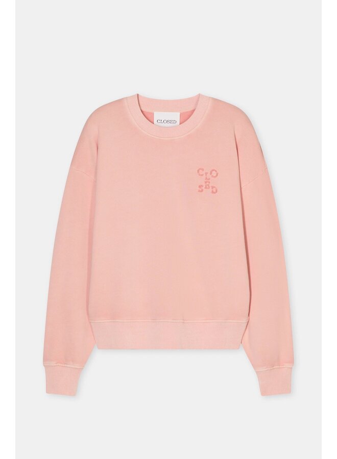 Basic crewneck sweater Peach pink