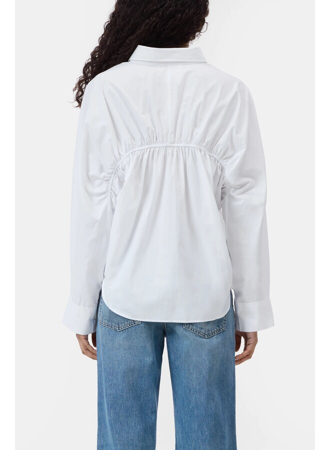 Gathered shirt white