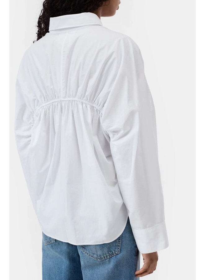 Gathered shirt white