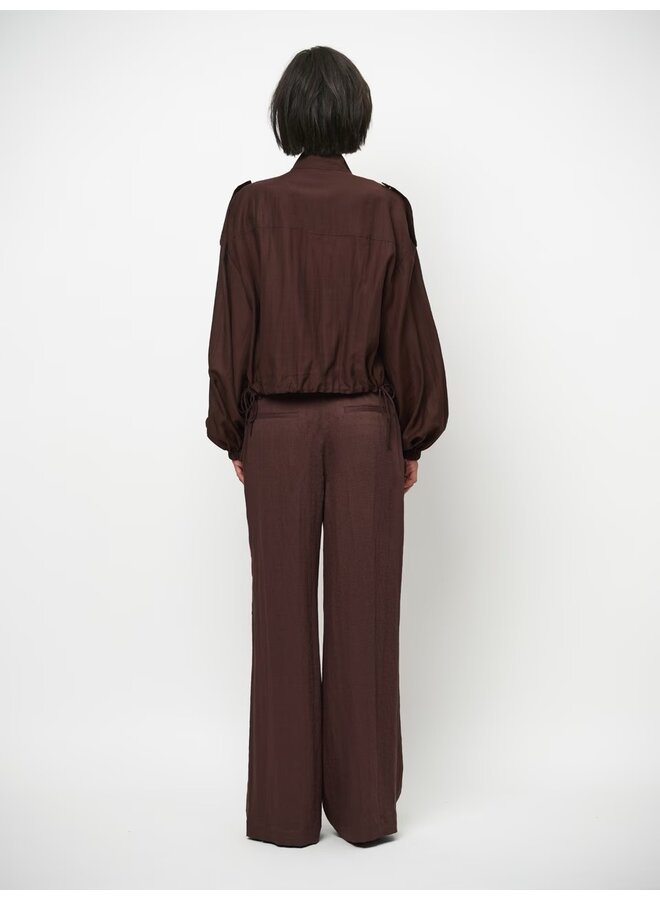 KENILA wide leg pants chocolate brown