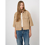 Leather jacket beige