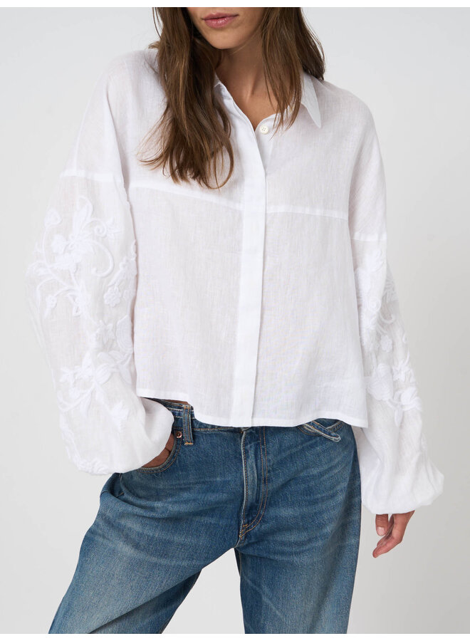 Linnen blouse white