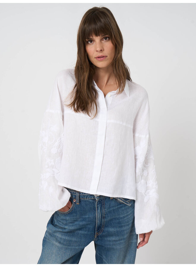Linnen blouse white