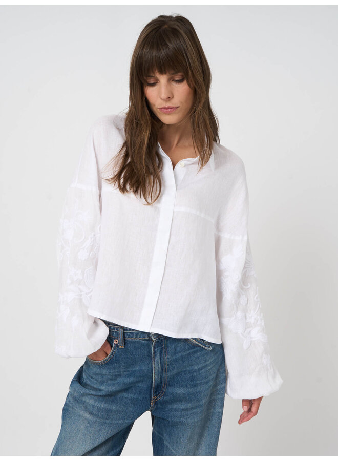 Linnen blouse white