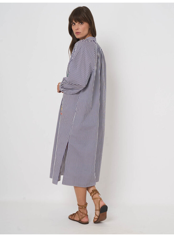 Long cotton dress amethyst