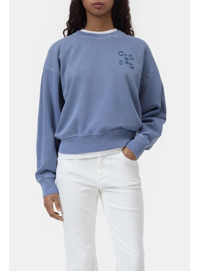 Basic crewneck sweater Stone blue