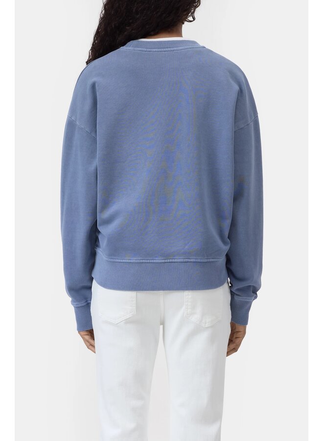 Basic crewneck sweater Stone blue