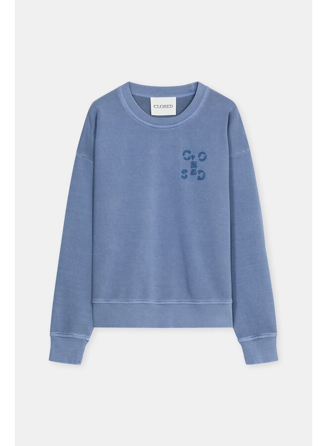 Basic crewneck sweater Stone blue