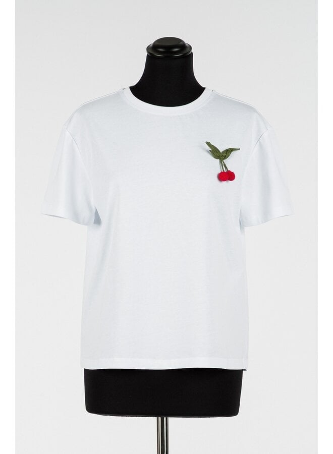 Knitted t-shirt optical white