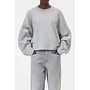 Gathered sweatshirt light grey melange