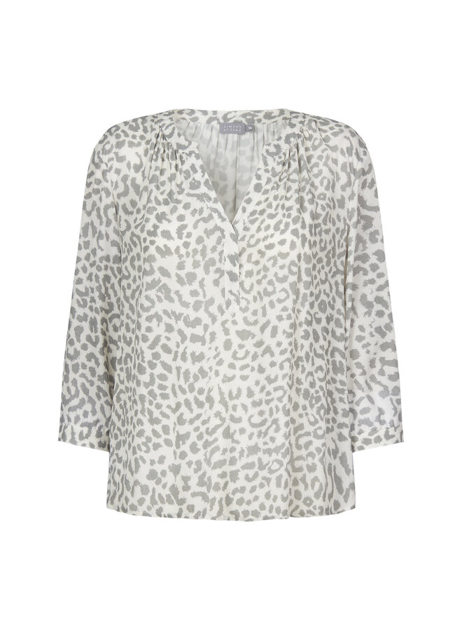 Viscose blouse Animalier Sage