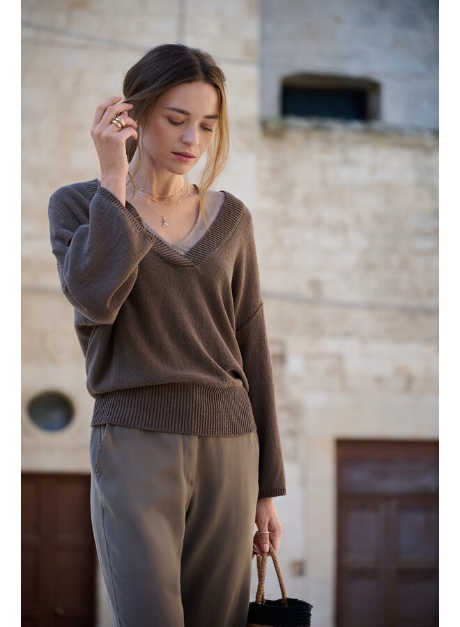 Cotton sweater Soft Bark